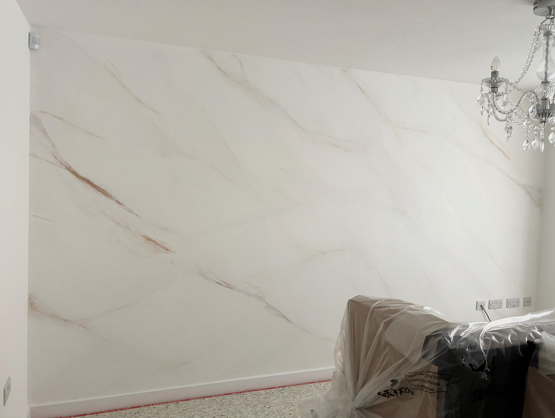 Carrara marble with gold veining